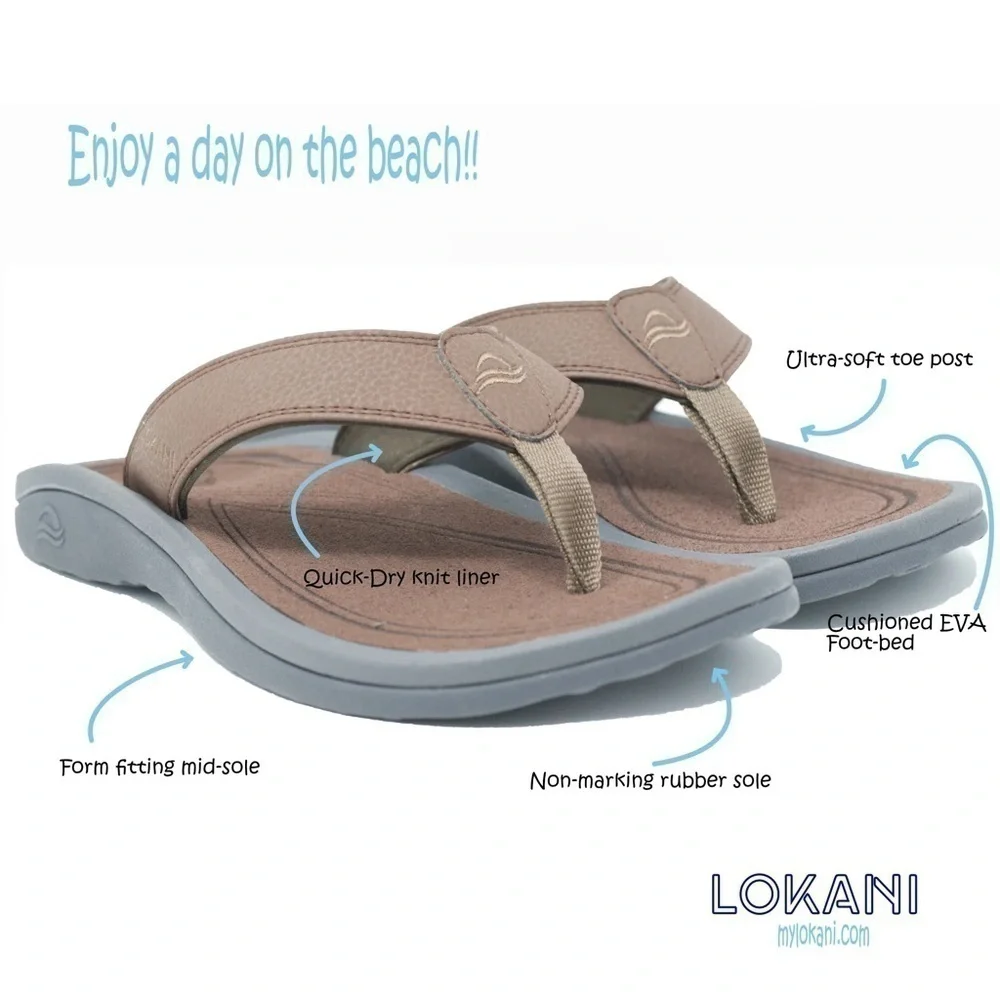 Women's Flip-Flops Coral Brown - Lokani
